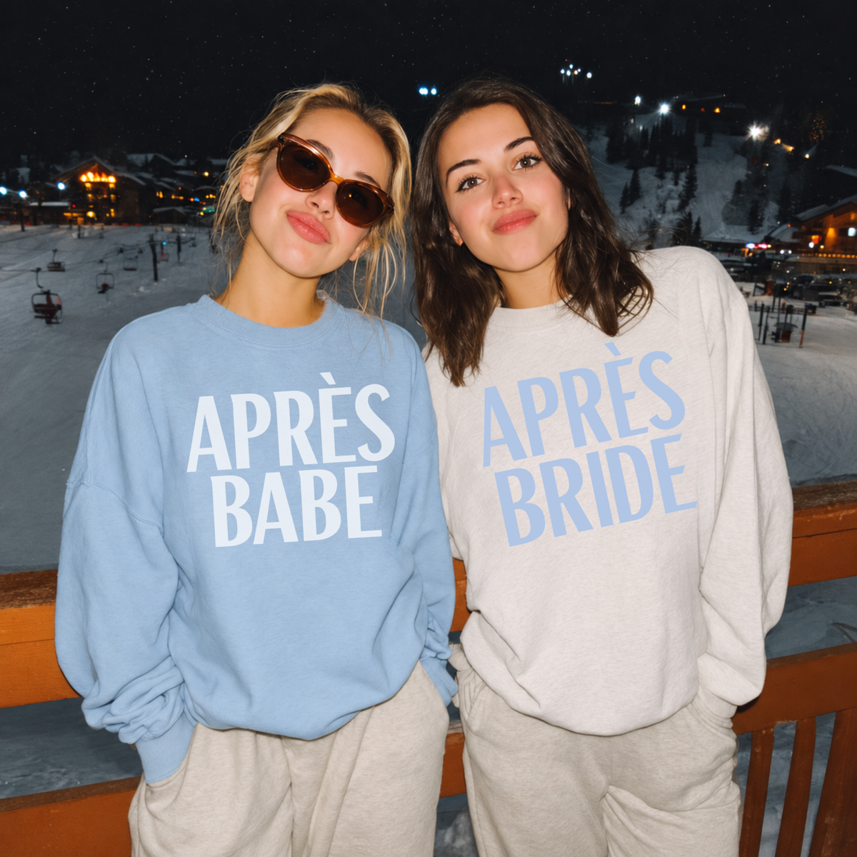 Après Babe Sweatshirt – Ski Bachelorette Party Crewneck