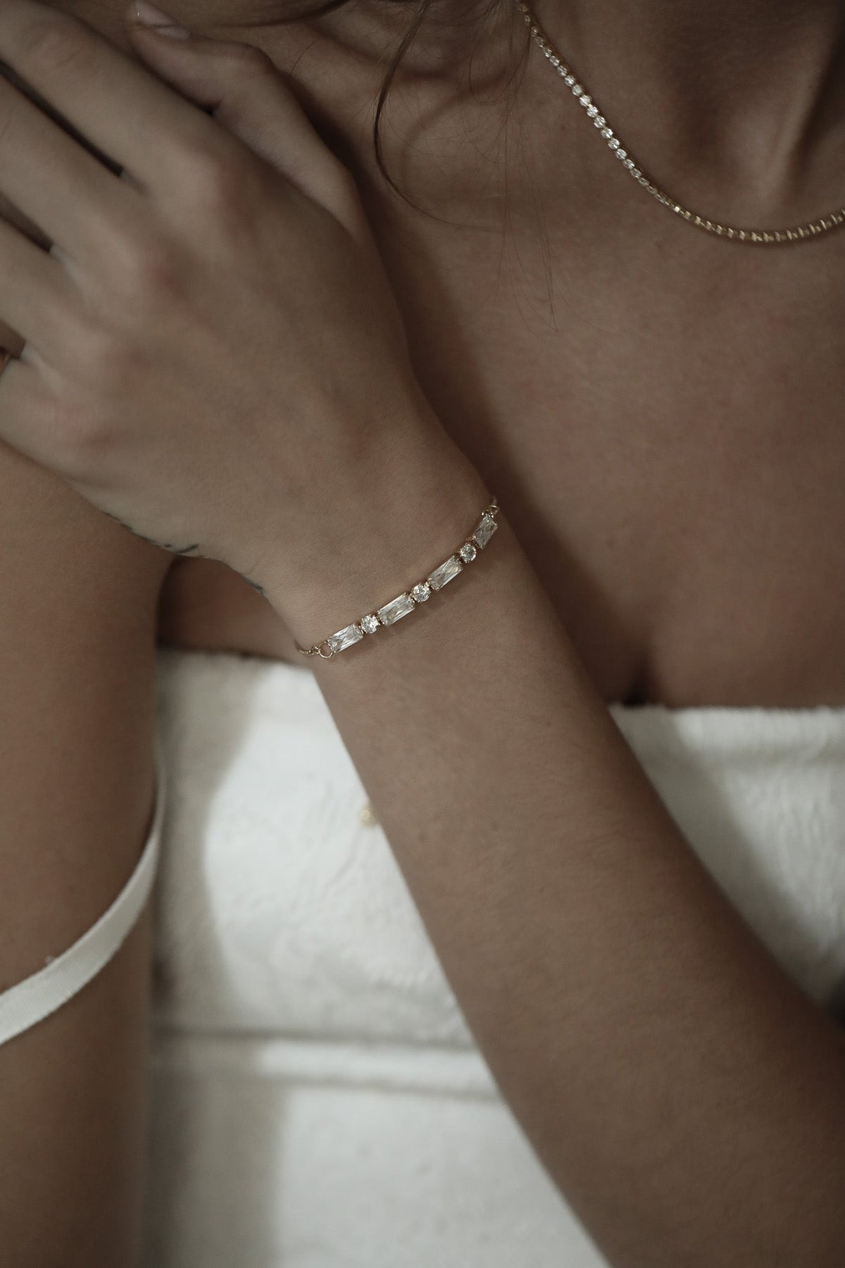 Baguette Gold Bolo Bracelet