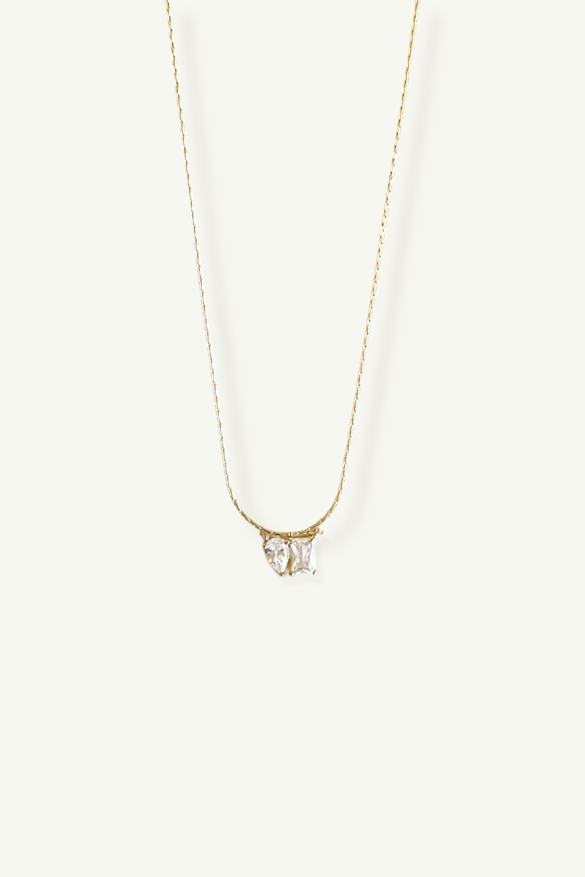 Bezel Duo Pendant Necklace