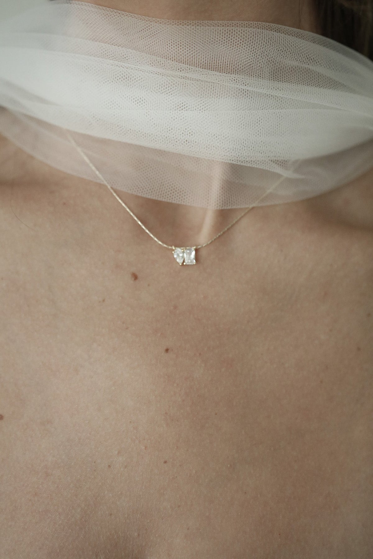 Bezel Duo Pendant Necklace