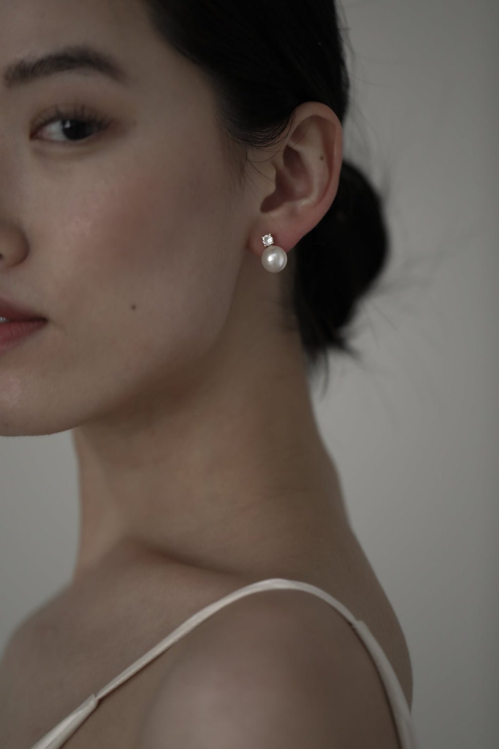 Crystal Pearl Stud Earrings