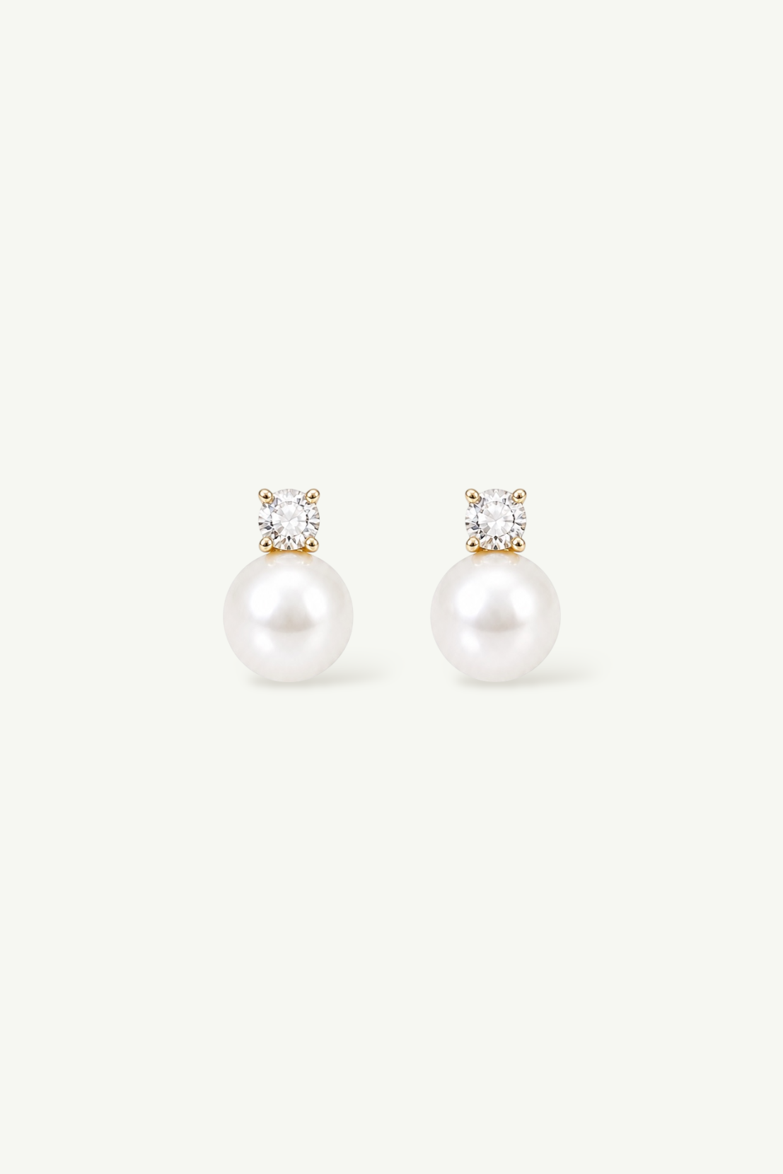 Crystal Pearl Stud Earrings