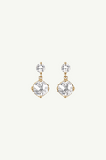 Micro Crystal Double Drop Earrings